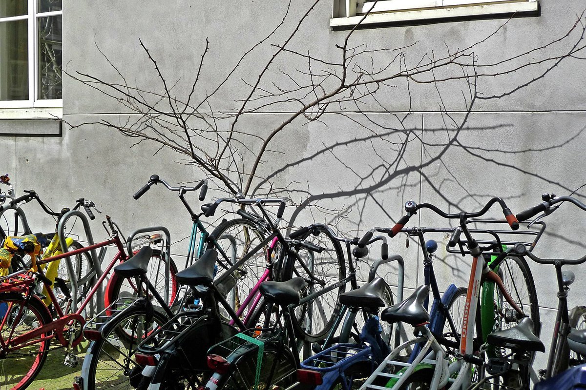 Urban micromobility parking and charging infrastructure at a multi-modal transit station
