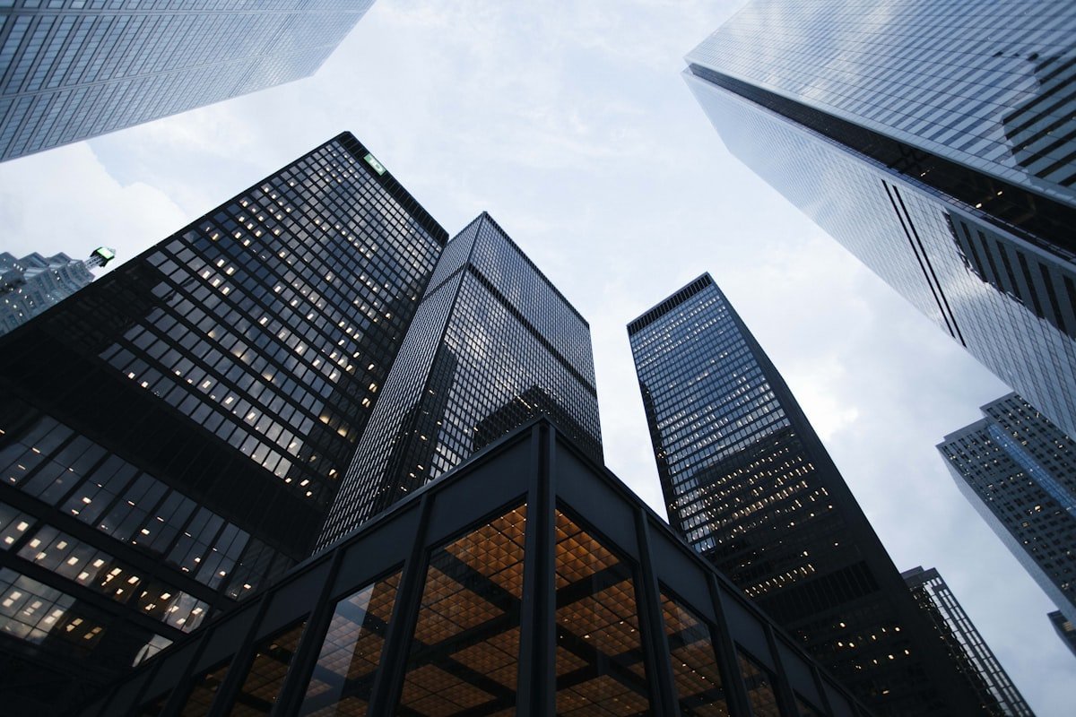 Urban buildings illustrating housing and infrastructure planning