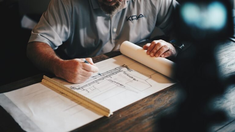 Structural architectural framing and modern modular building construction site