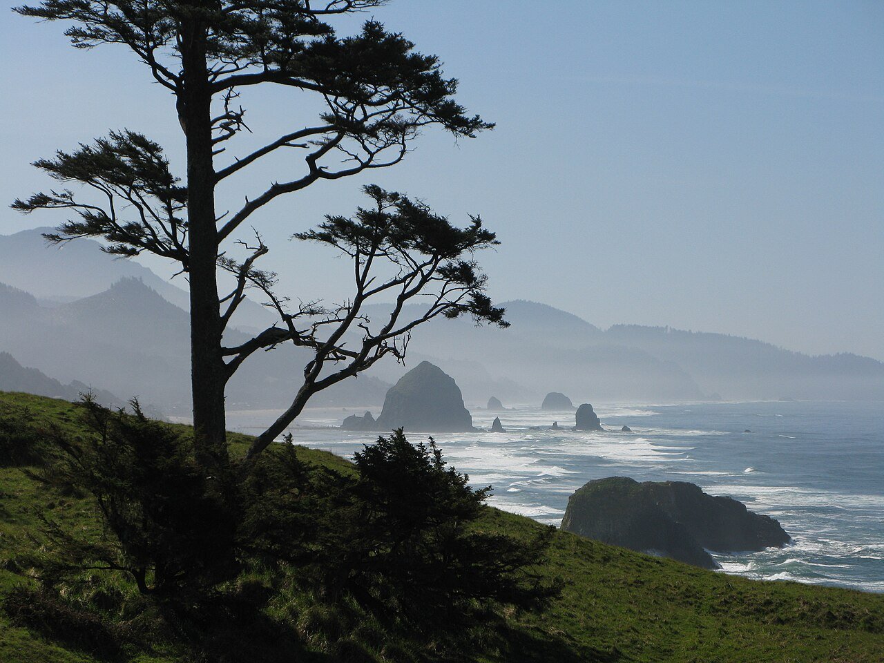 Rugged coastline along the Pacific Northwest Cascadia Subduction Zone fault network